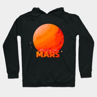 Mars Planet Logo, Space Cosmos Solar System Art Hoodie